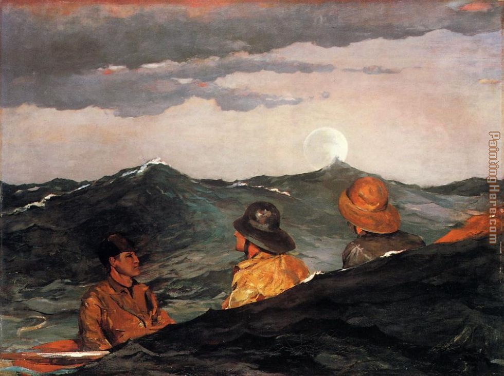 Kissing the Moon painting - Winslow Homer Kissing the Moon art painting